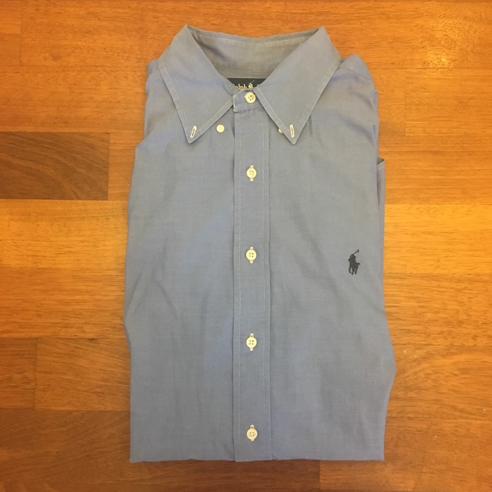 Classic blue Ralph Lauren. Size 16.5, 34/35.